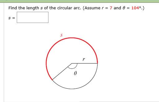 solved-find-the-length-s-of-the-circular-arc-assume-r-7-chegg