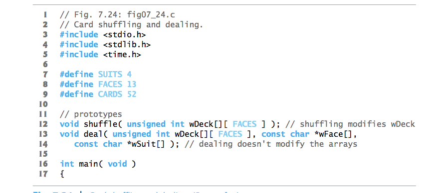 Solved Modify The Following Program So That The Card Dealing | Chegg.com