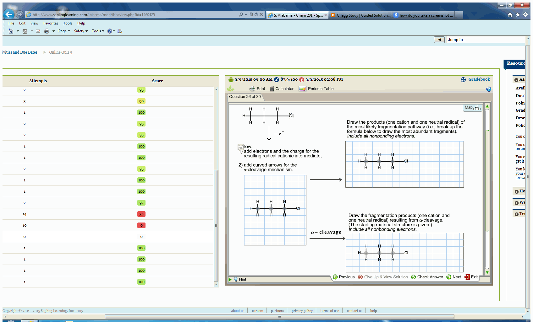 Solved Mass spectral analysis of 1-chloropropane results in | Chegg.com