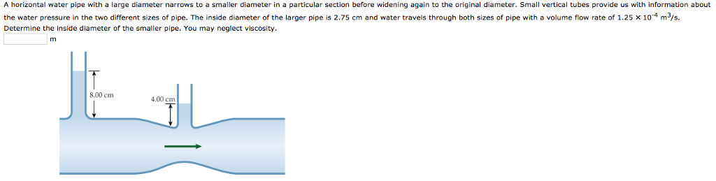 solved-a-horizontal-water-pipe-with-a-large-diameter-narrows-chegg