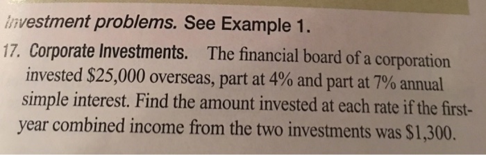 Solved Investment problems. See Example 1. Corporate | Chegg.com