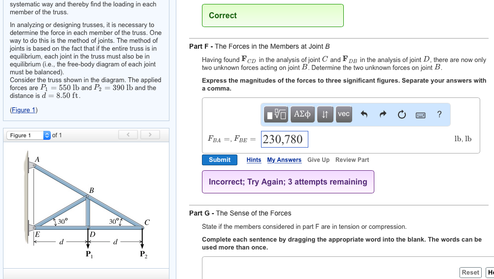 Solved Having Found FCD In The Analysis Of Joint C And FDB | Chegg.com