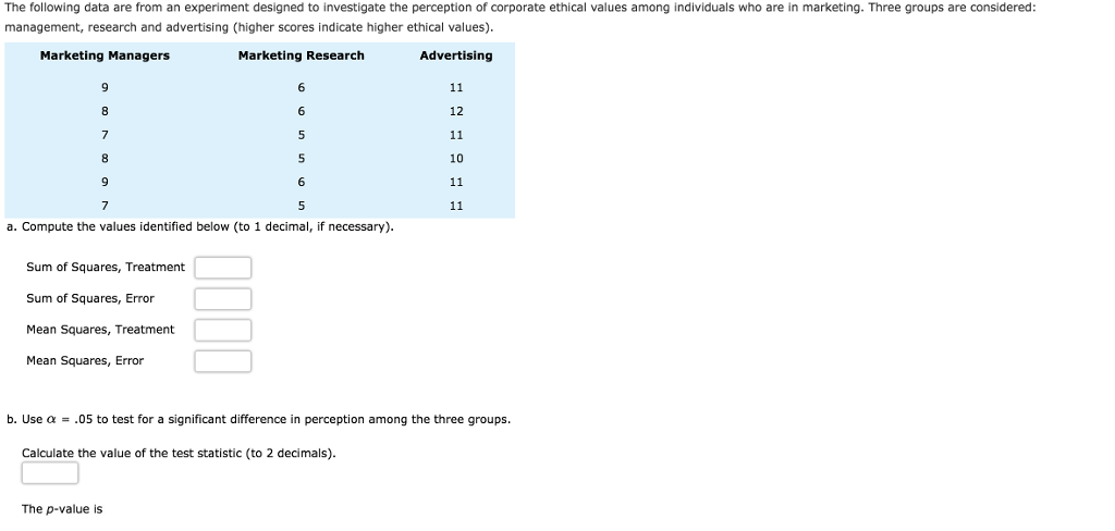 an experiment designed to answer a question