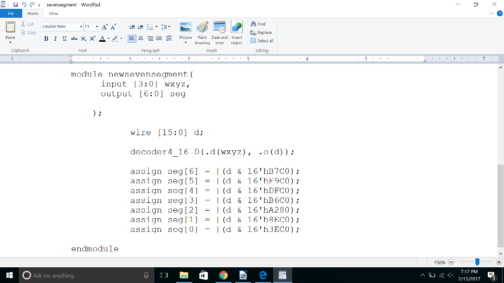 Create a verilog top module called | Chegg.com