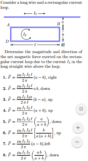 Solved Consider a long wire and a rectangular current loop. | Chegg.com