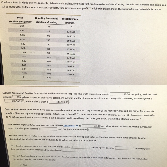 Solved Consider a town in which only two residents, Antonio