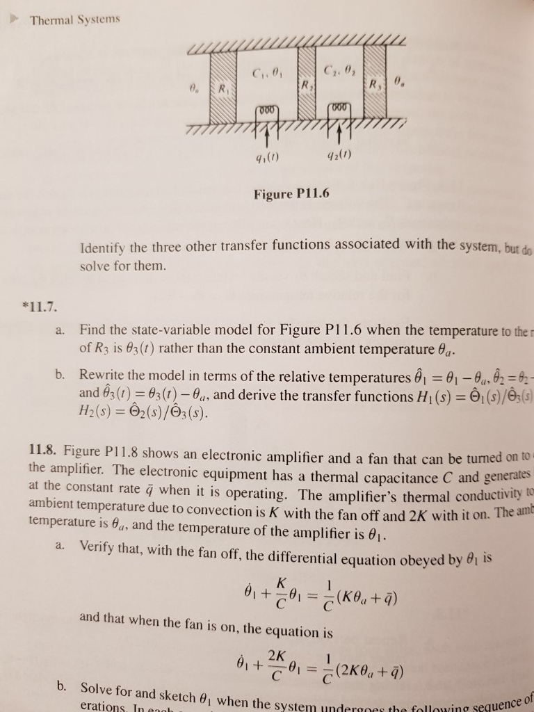 Problem 4. Consider the thermal system shown in | Chegg.com