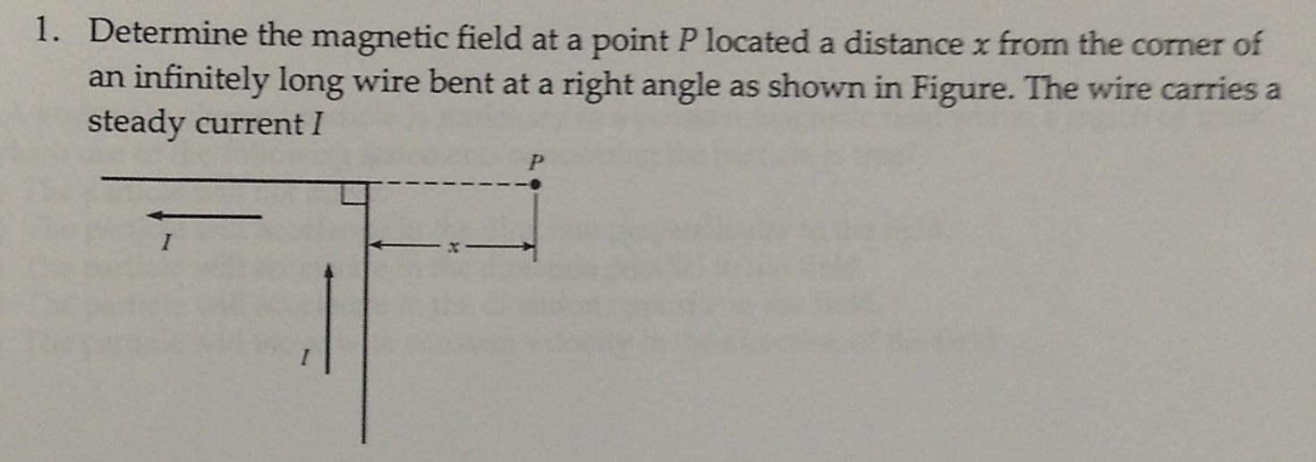 Solved 1. Determine the magnetic field at a point P located | Chegg.com