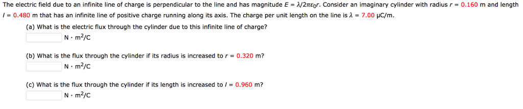 Solved The electric field due to an infinite line of charge | Chegg.com