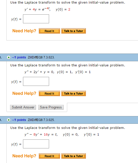 Solved Use The Laplace Transform To Solve The Given | Chegg.com