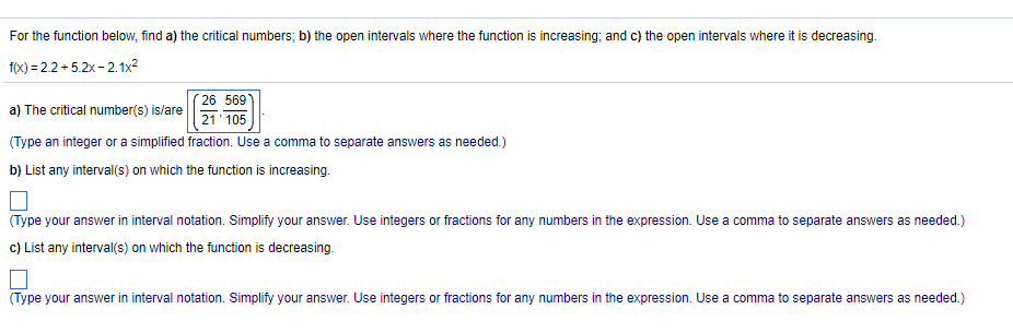 Solved For The Function Below, Find A) The Critical Numbers: | Chegg.com