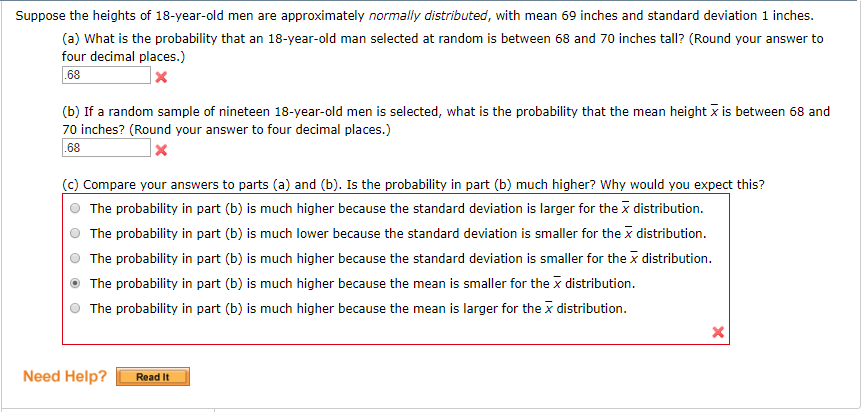 Solved Suppose The Heights Of 18-year-old Men Are | Chegg.com