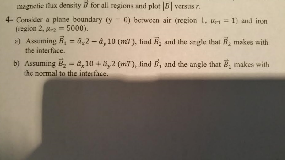Solved magnetic flux density B for all regions and plot | Chegg.com