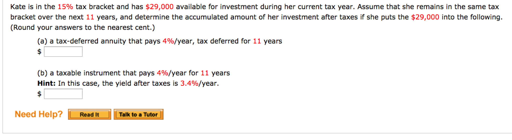 Solved Kate is in the 15 tax bracket and has 29,000