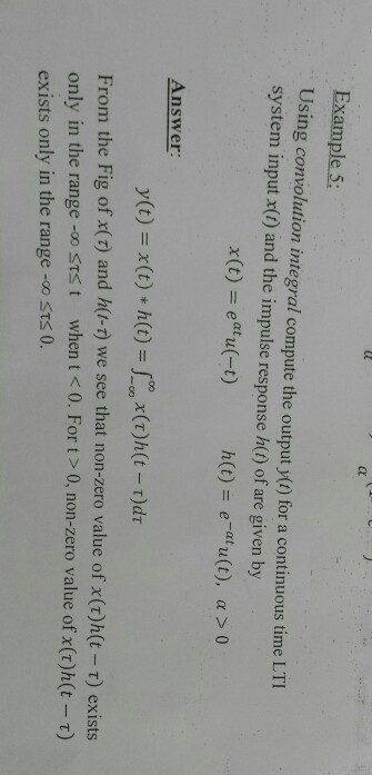 Solved Example 5: Using convolution integral compute the | Chegg.com