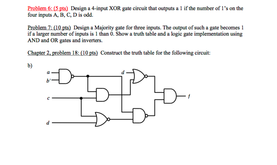 Solved Four Inputs A, B,C, D Is Odd. Problem 7:(10 Pts) | Chegg.com