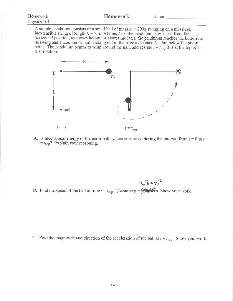 physics 101 homework answers