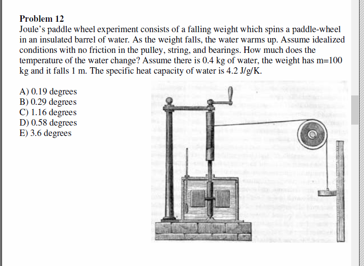 joule's paddle experiment