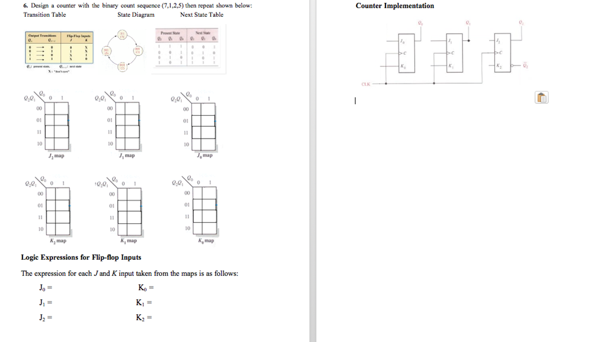 Solved Design A Counter With The Binary Count Sequence (7, | Chegg.com