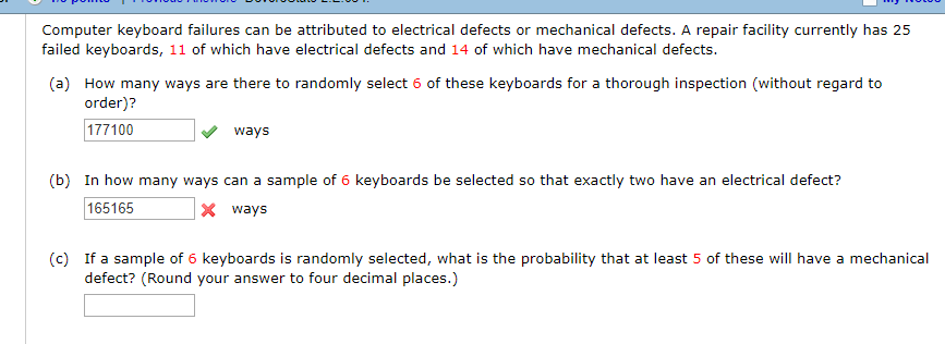 Solved Computer Keyboard Failures Can Be Attributed To | Chegg.com