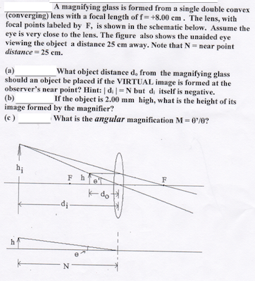 Solved A Magnifying Glass Is Formed From :i Single Double | Chegg.com