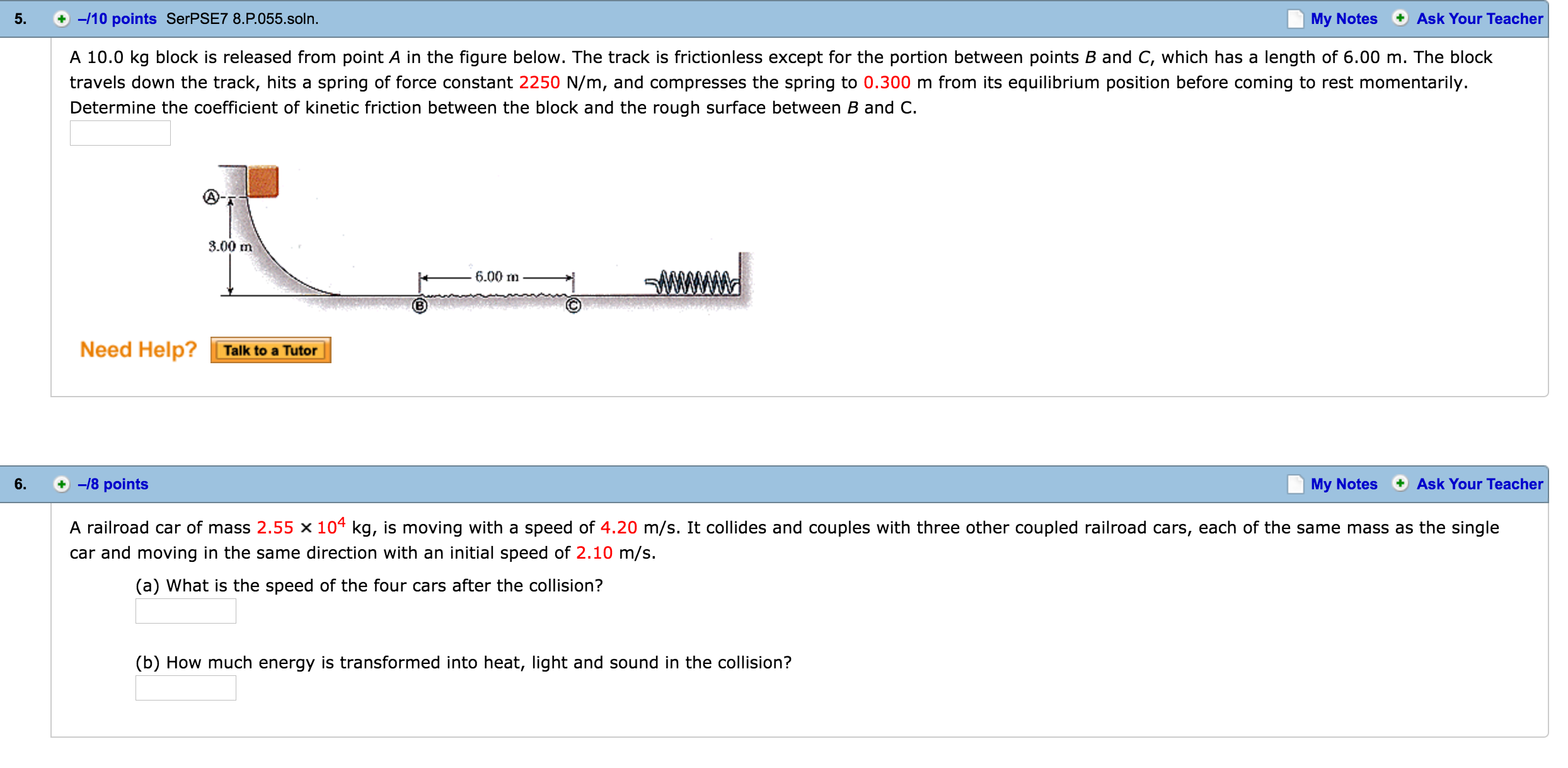 solved-a-10-0-kg-block-is-released-from-point-a-in-the-chegg