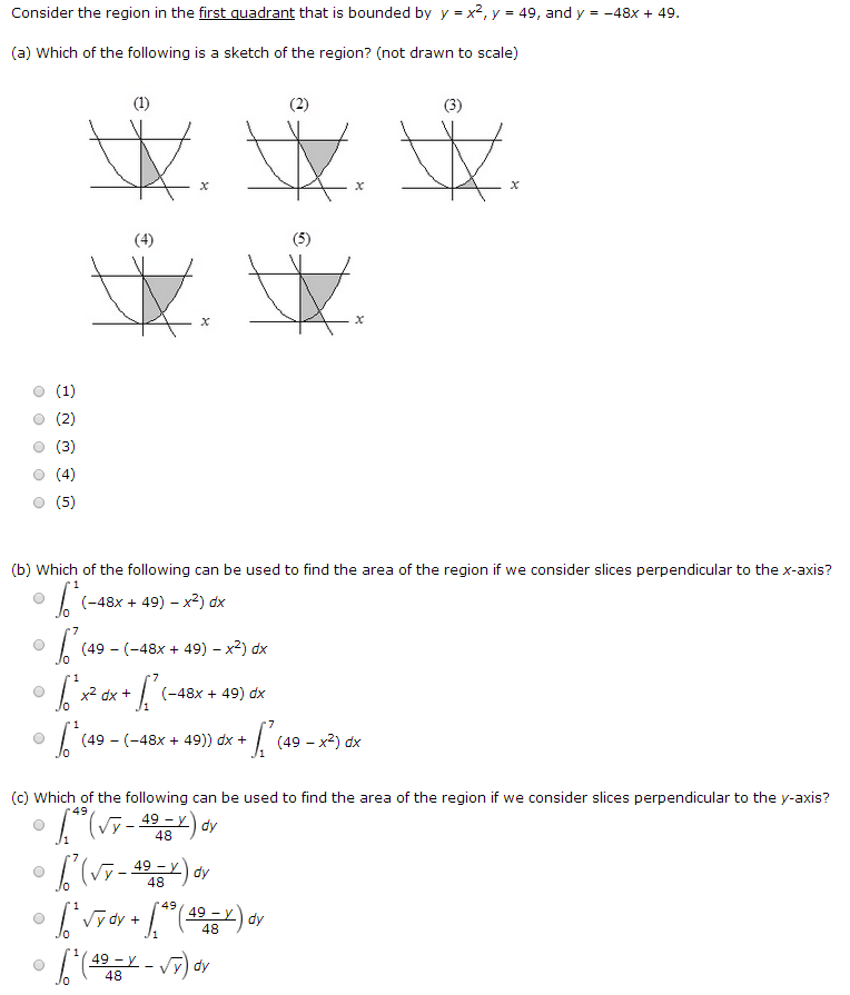 Solved Consider The Region In The First Quadrant That Is Bounded By