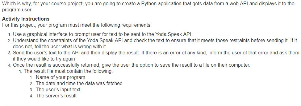 Solved Which is why, for your course project, you are going | Chegg.com
