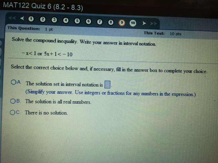 Solved Solve the compound inequality. Write your answer in | Chegg.com