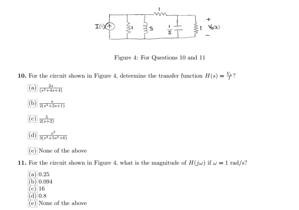 Solved For the circuit shown in Figure 4, determine the | Chegg.com