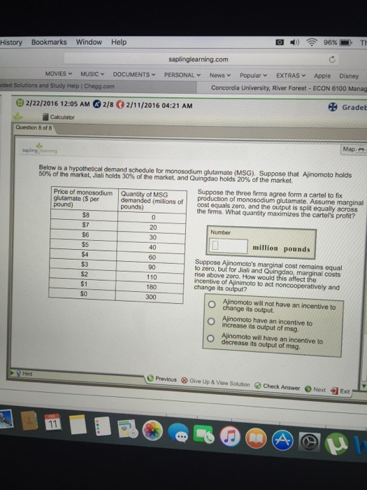 Solved 2/22/2016 12:05 AM O 2/8。2/11/2016 04:21 AM Gradebool | Chegg.com