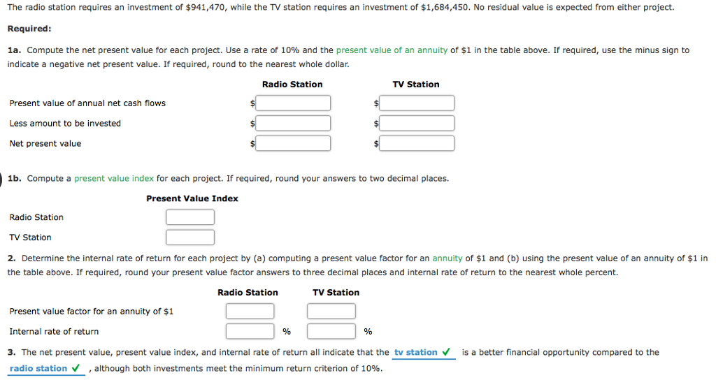 Solved Net Present Value Method, Internal Rate of Return | Chegg.com