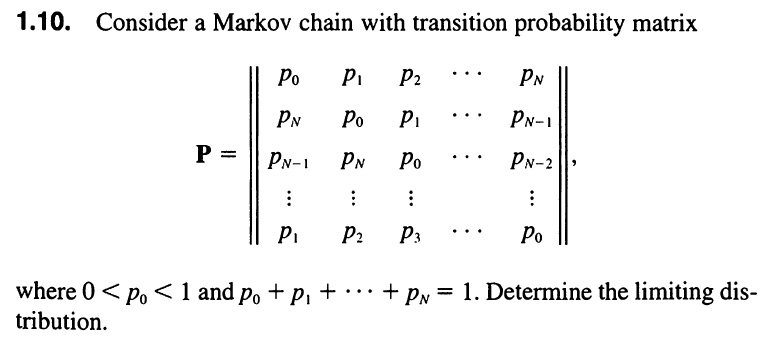 Solved Consider a Markov chain with transition probability | Chegg.com