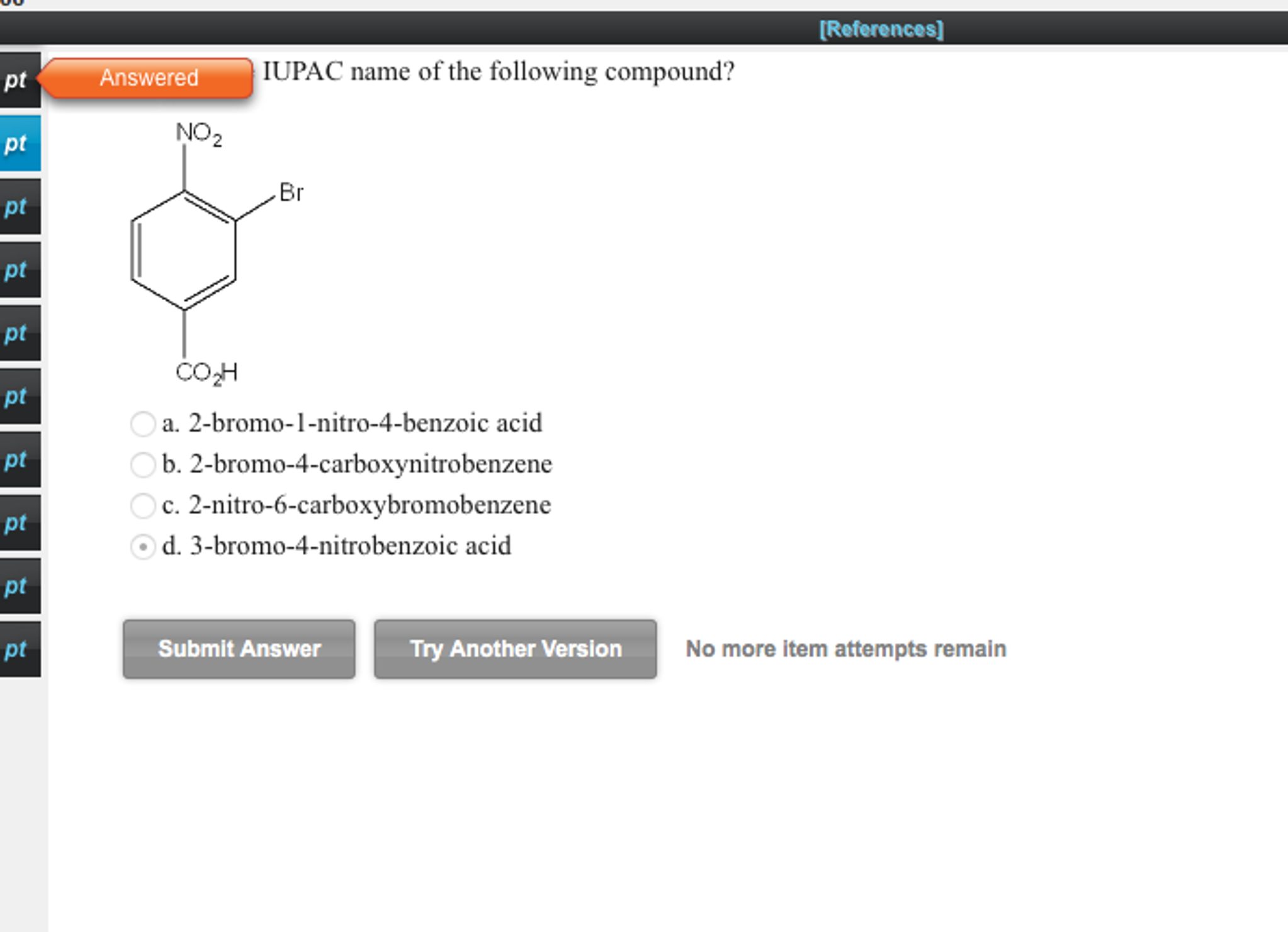 Solved What Is The Iupac Name Of The Following Compound Chegg Com