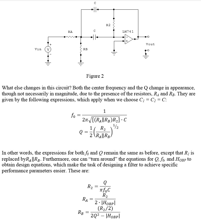 Solved Design A Bandpass Filter Using | Chegg.com