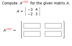 Solved Compute A0 for the given matrix A 1 4-13 -2 3 1000 | Chegg.com