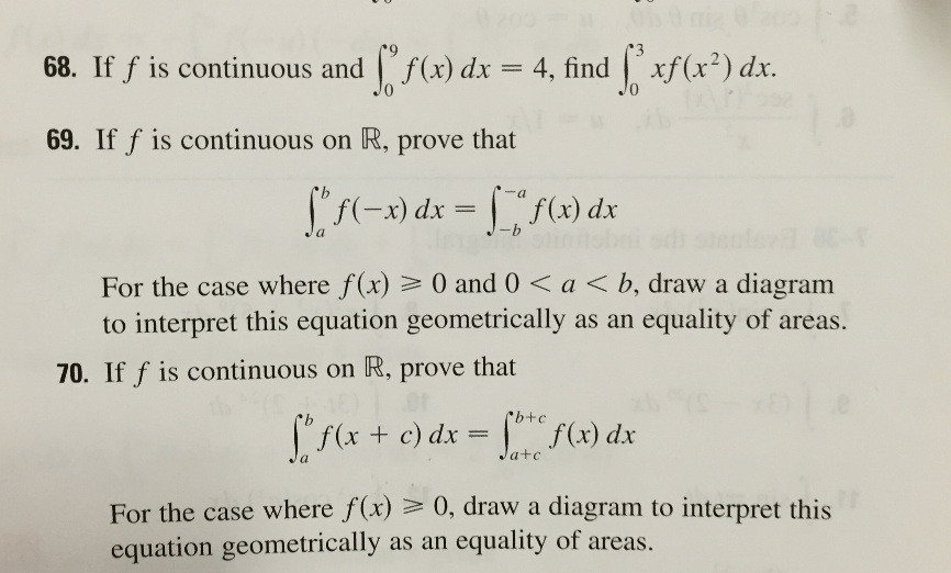 If f is continuous and integral_0^9 f (x) dx = 4, | Chegg.com