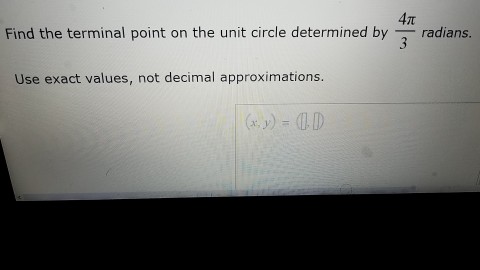 Solved Find the terminal point on the unit circle determined | Chegg.com