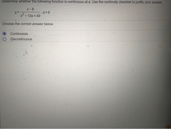 Solved Determine whether the following function is | Chegg.com
