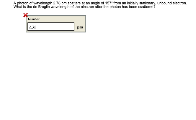 Solved A Photon Of Wavelength 2 78 Pm Scatters At An Angle Chegg