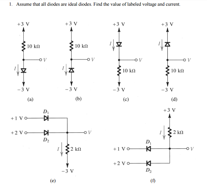 Solved Assume that all diodes are ideal diodes. Find the