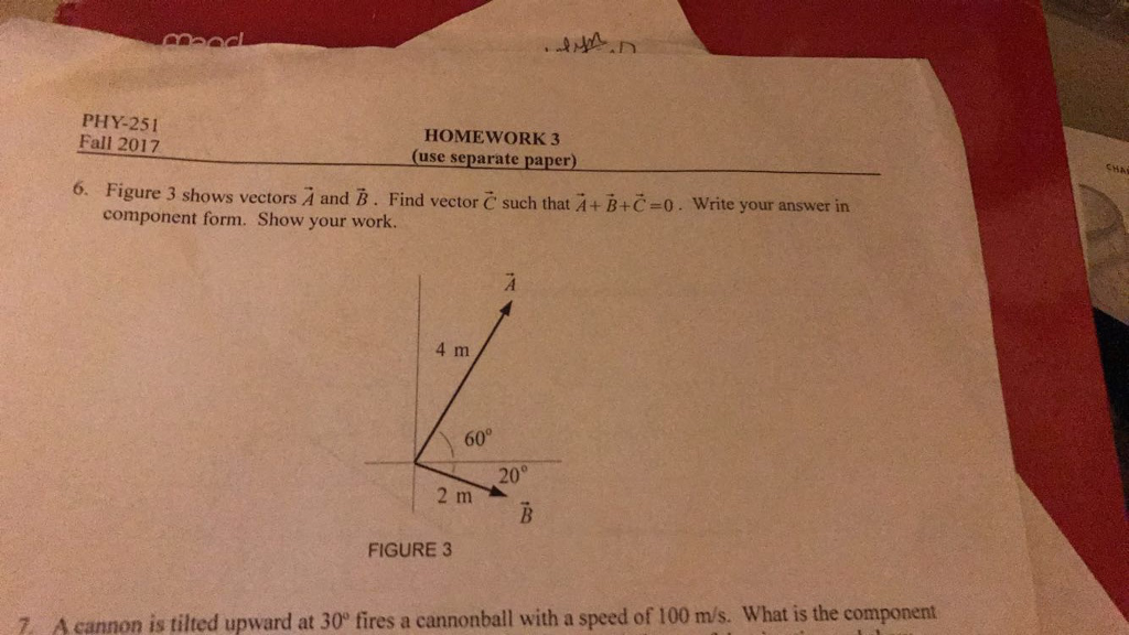 Solved Figure 3 Shows Vectors A^vector And B^vector. Find | Chegg.com