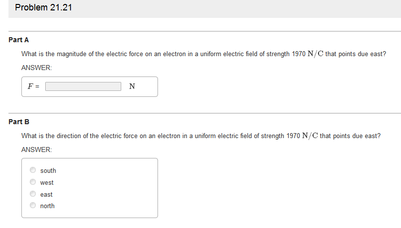 Solved What is the magnitude of the electric force on an | Chegg.com