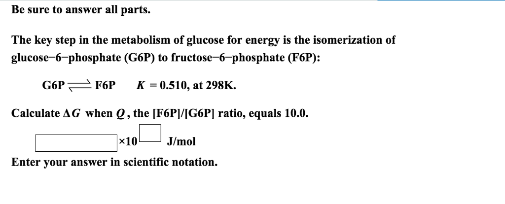 Solved The key step in the metabolism of glucose for energy | Chegg.com