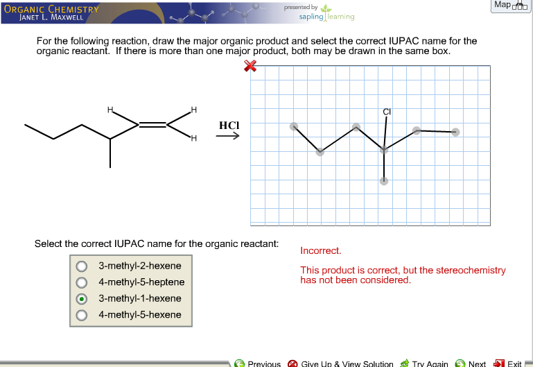 Solved For The Following Reaction, Draw The Major Organic