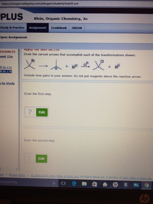 Solved Draw the curved arrows that accomplish each of the | Chegg.com