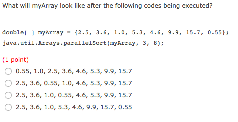 Solved What will myArray look like after the following codes | Chegg.com