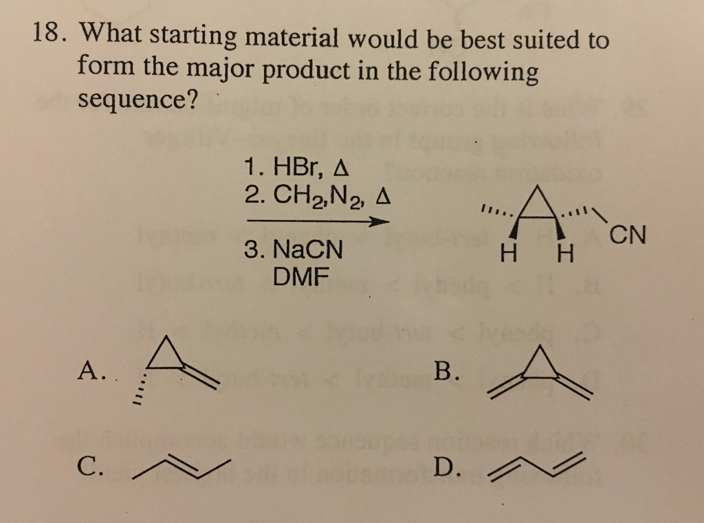 Solved What starting material would be best suited to form
