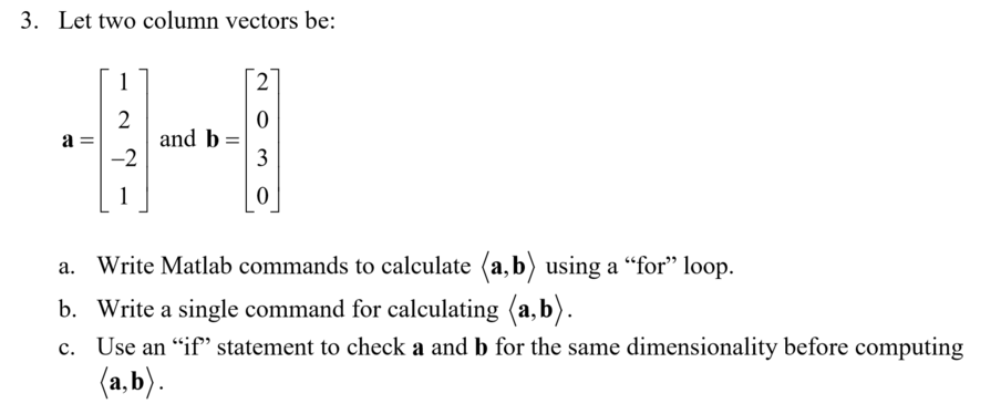 Column Vector Matlab