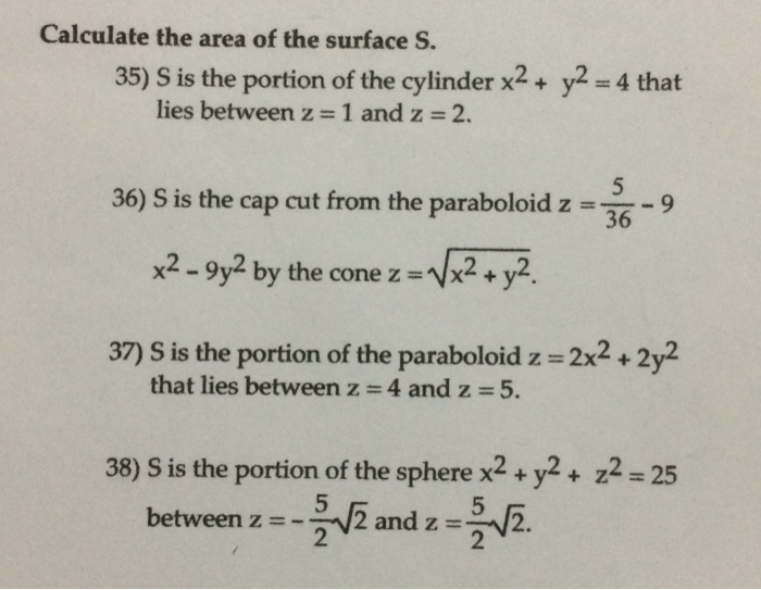 solved-calculate-the-area-of-the-surface-s-s-is-the-chegg